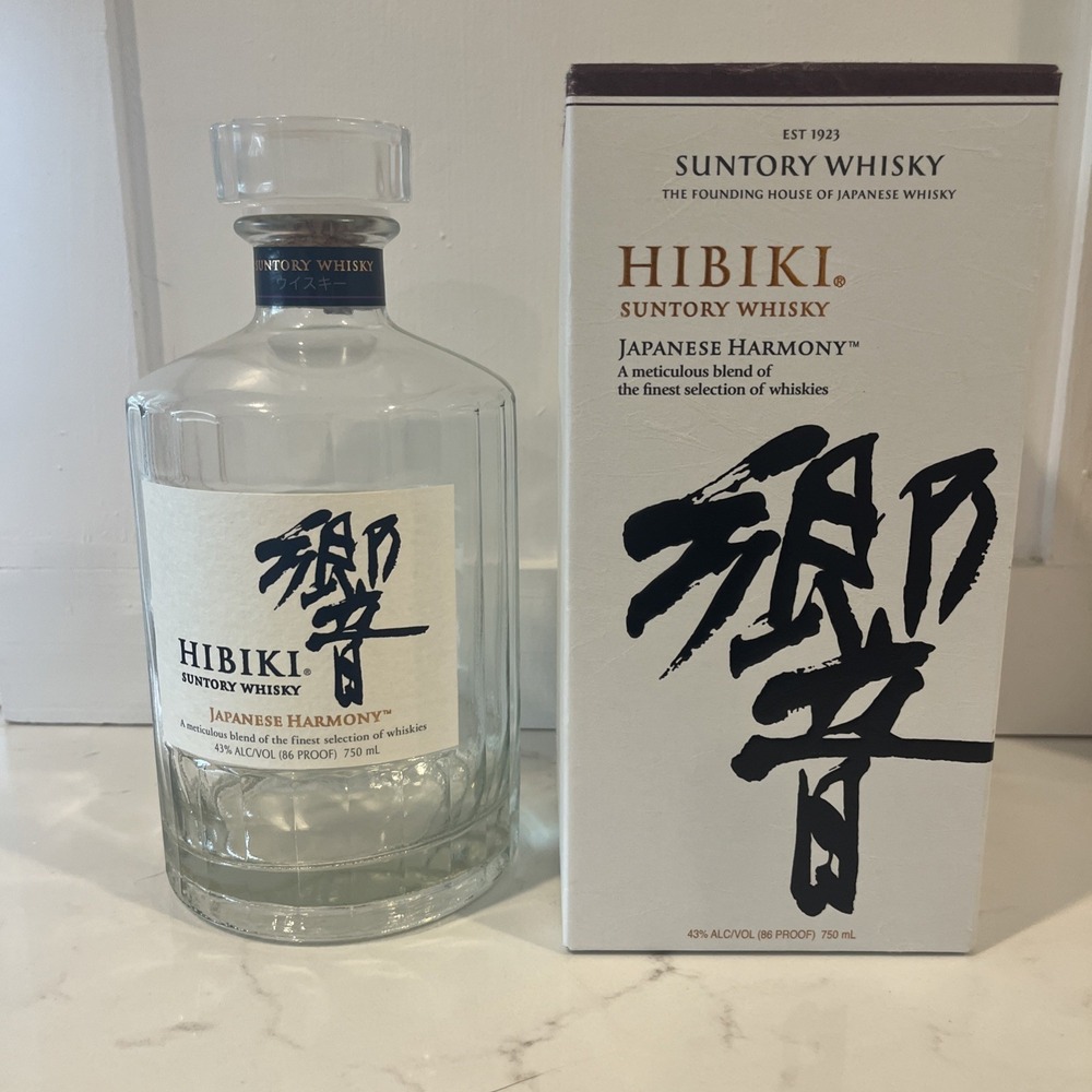 Hibiki Harmony Suntory Japanese Whisky 750ml Unwashed Empty Bottle‎ w/box